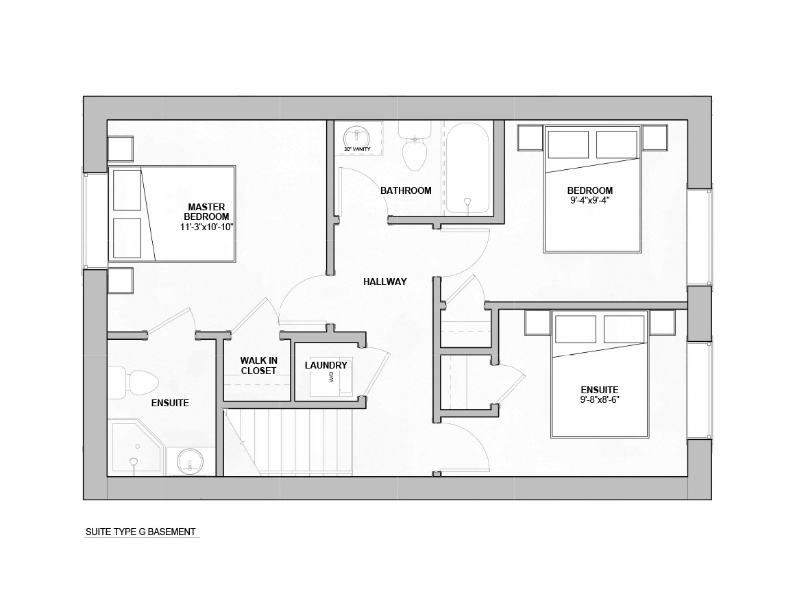 Suite-Type-G-Basement-map